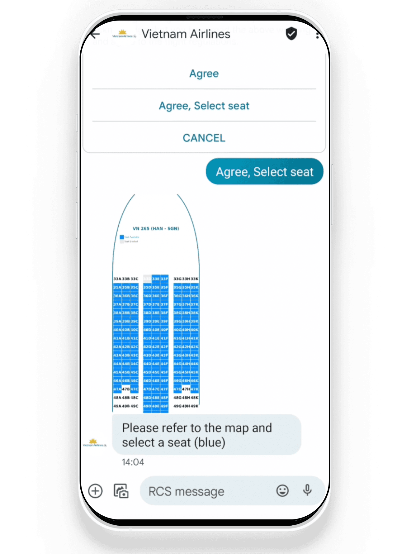 Check-in Directly via Messaging